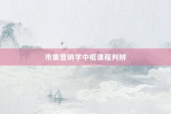 市集营销学中枢课程判辨